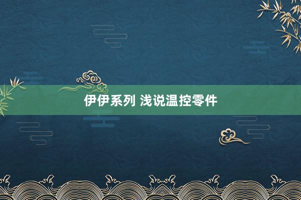 伊伊系列 浅说温控零件