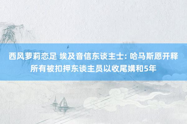 西风萝莉恋足 埃及音信东谈主士: 哈马斯愿开释所有被扣押东谈主员以收尾媾和5年
